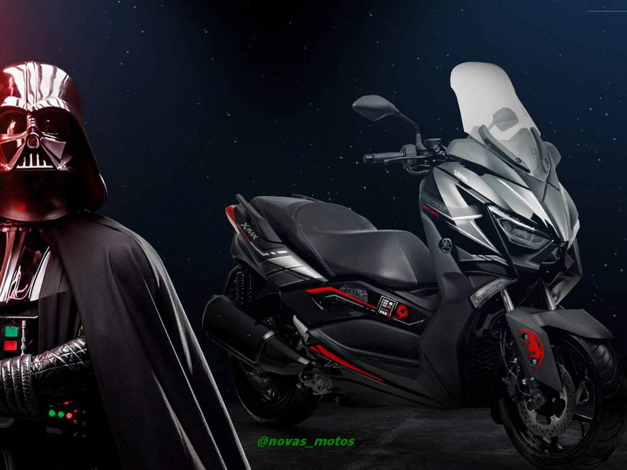 imagens-yamaha-xmax-darth-vader Yamaha inspirada no Darth Vader - Conheça o modelo XMAX Star Wars