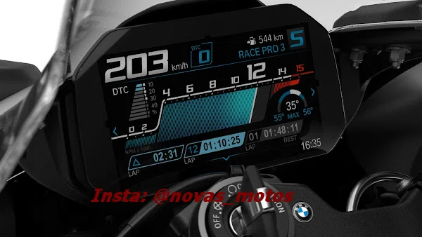 painel-bmw-s1000-rr BMW S1000 RR 2023 - Potência e Tecnologia Elevadas a Novos Patamares