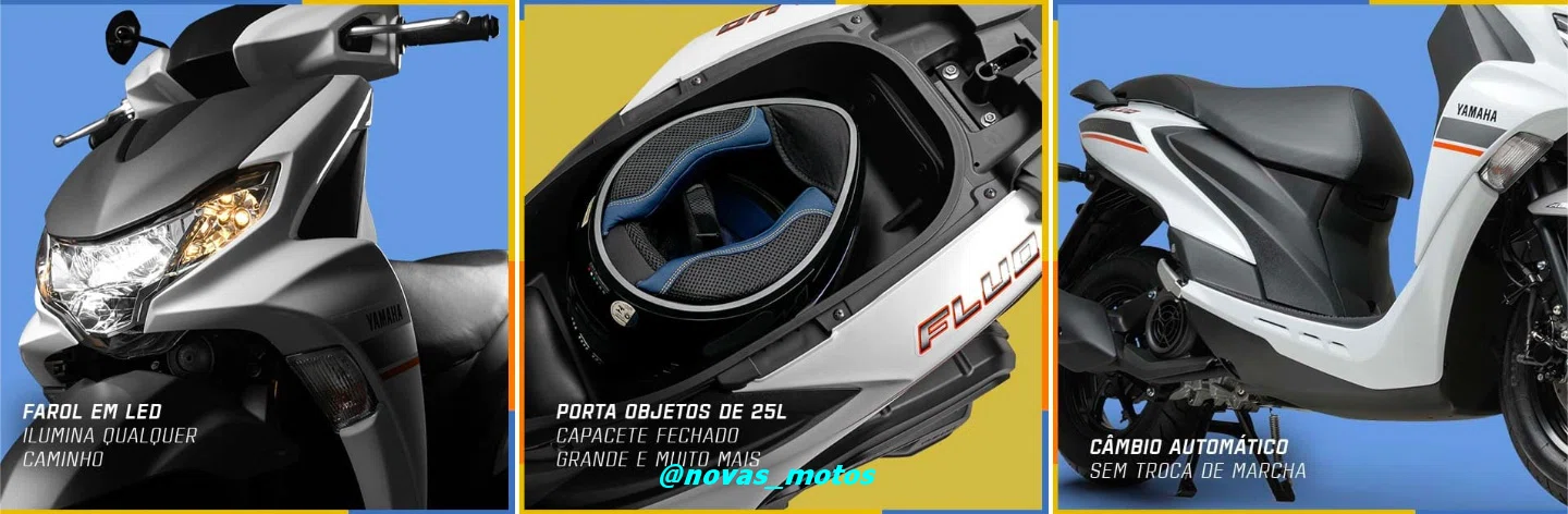 porta-capacete-yamaha-fluo-abs Quantos km/l a Yamaha Fluo ABS 2023 faz? Descubra!