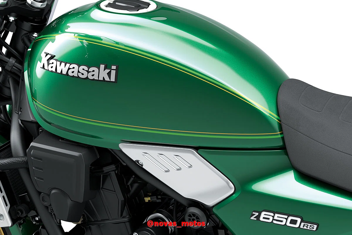 tanque-kawasaki-z650-rs Kawasaki Z650 RS 2024 - Preço, Ficha Técnica e Fotos