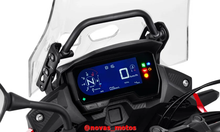 painel-digital-honda-cb-500-x-2024 Honda CB 500X 2024 - Sonho de consumo de quem tem uma XRE