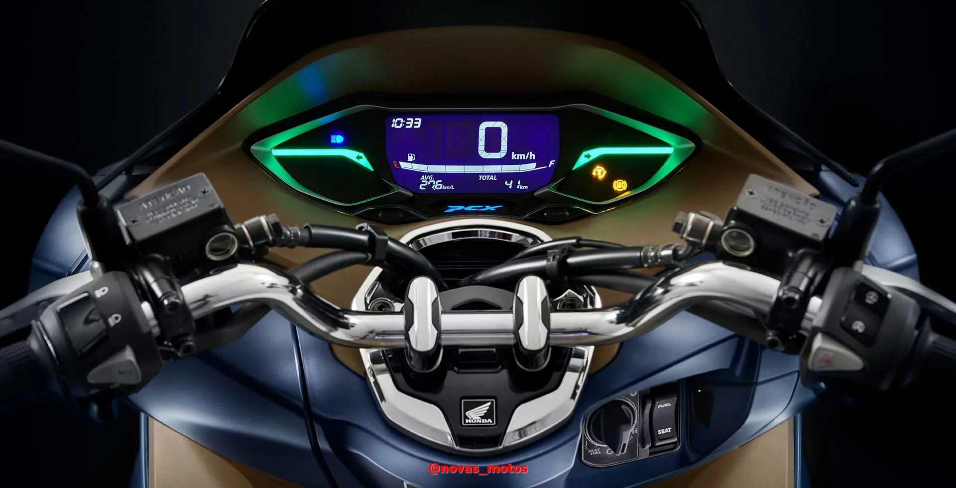 painel-honda-pcx Honda PCX 150 2024 - Confira qual cor é mais bonita!