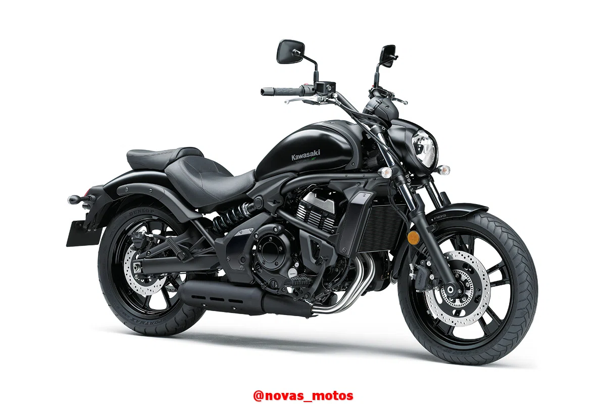 kawasaki-vulcan-s-650-preta Kawasaki Vulcan S 2024 - Confiável Motor 650cc da Versys e ER6N