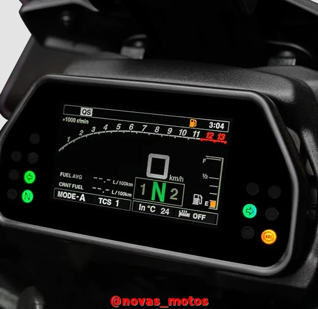 painel-digital-yamaha-tracer-900-gt Nova Yamaha Tracer 900 GT 2024 - Confira seu Preço, Ficha Técnica e Fotos