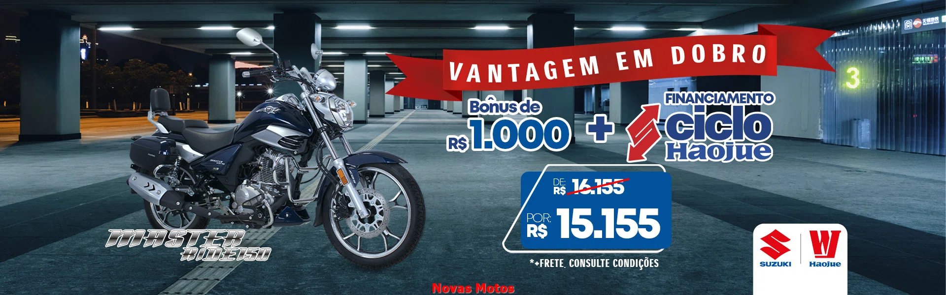 nova-haojue-master-rider-150 Nova Haojue Master Ride 150cc 2024 - Confira o Preço, Ficha Técnica e Fotos