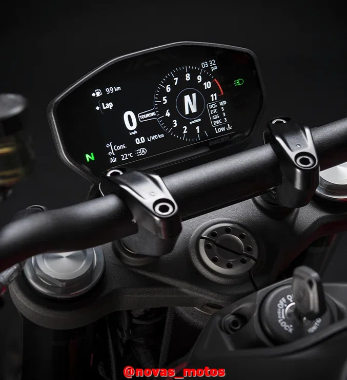 painel-ducati-monster-937-2024 Nova Ducati Monster 937 2024 - Combinação Perfeita de Tradição e Tecnologia